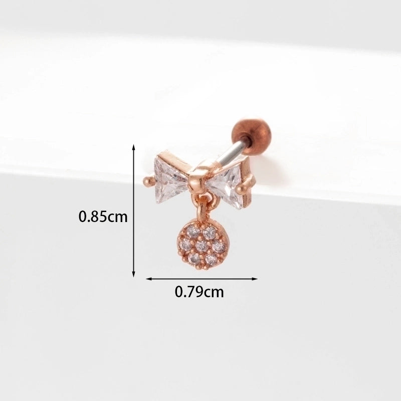 Ear Cartilage Rings & Studs Geometric Copper Plating Artificial Gemstones