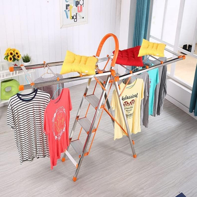 ALUMINIUM CLOTHES DRYING RACK WITH LADDER