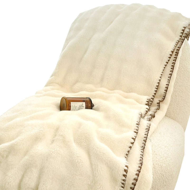 Casual Solid Color Polyester Blanket Couch & Sofa Decor