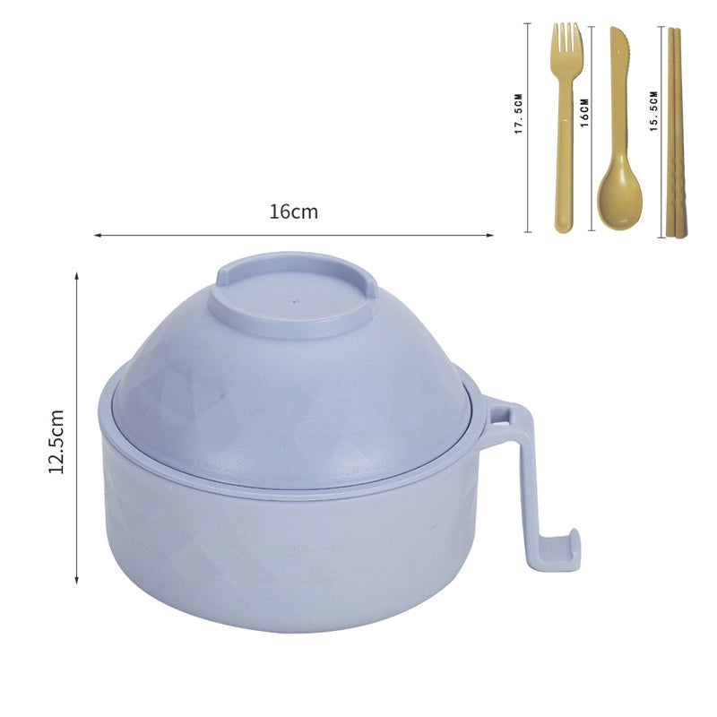 Casual Solid Color PP Wheat Straw Tableware 6-Piece Set
