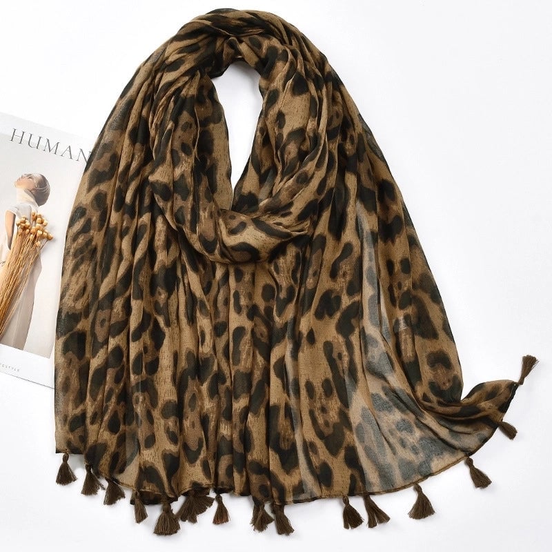 Women'S Bohemian Geometric Cotton And Linen Scarf
