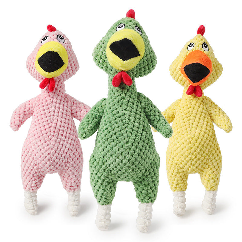 Squeaky Dog Toy – Pineapple Velvet & Screaming Chicken Pet Toy for Dogs and Cats