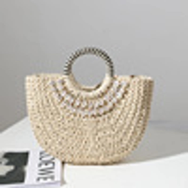 Women's All Seasons Straw Vacation Handbag
