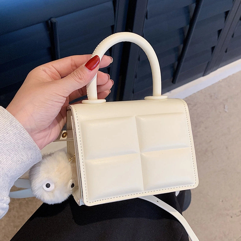 Women's Small Pu Leather Solid Color Streetwear Square Magnetic Buckle Shoulder Bag Handbag Crossbody Bag