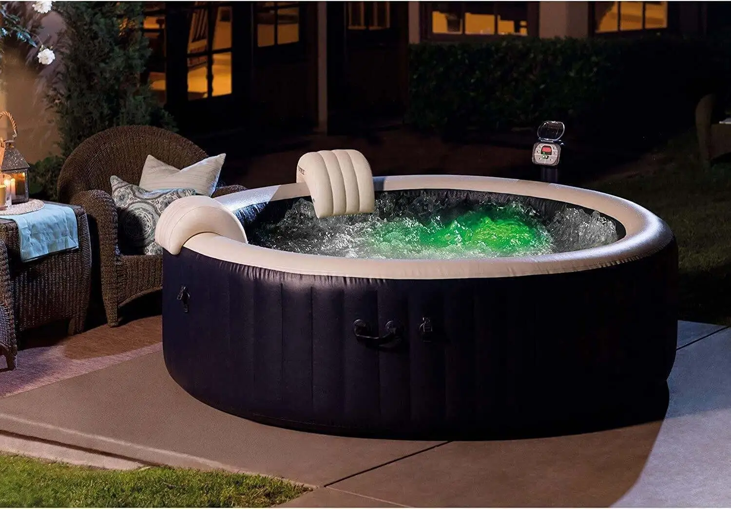 ⏰Last Day Sale $29.95💥Coleman Inflatable Spa Hot Tub with Heated Water System and 140 Bubble Jets🛀| Fits Up to 4 People