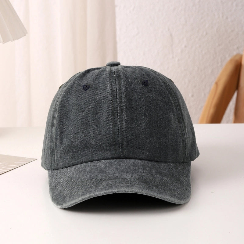 Unisex Casual Vintage Style Minimalist Solid Color Curved Eaves Baseball Cap