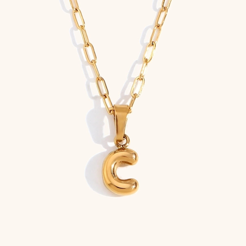 Minimalist Commute Letter Stainless Steel Titanium Steel Plating Gold Plated Pendant Necklace