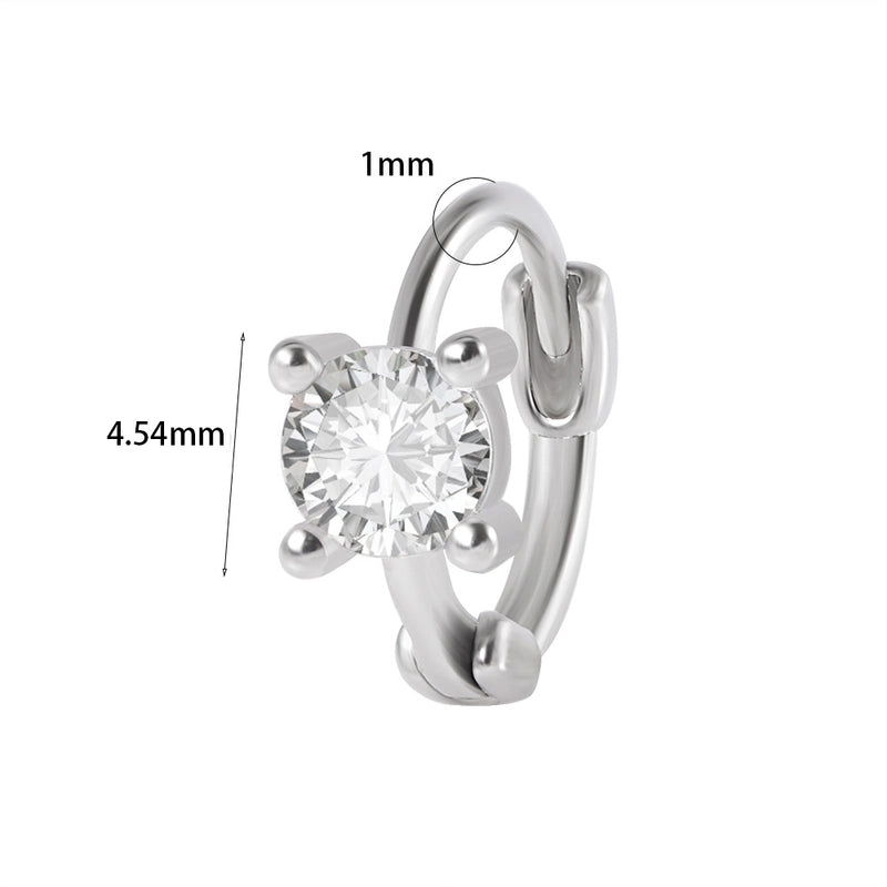 1 Piece Elegant Flower Butterfly Inlay Copper Rhinestones Zircon Earrings