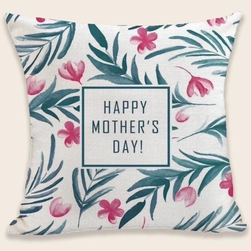 Mama Minimalist Classic Style Letter Plush Pillow Cases