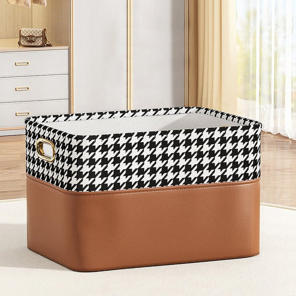 (🎁New Year promotion-30% OFF)Oxford Textile PU Leather Storage Box