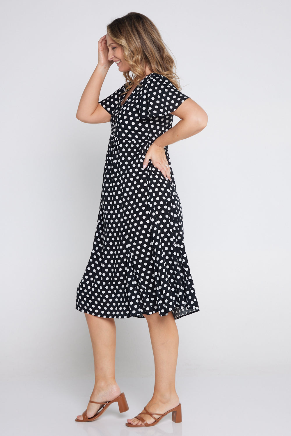 Dress - Black/White Spot