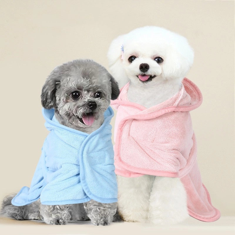Minimalist Fiber Solid Color Pet Bath Towel