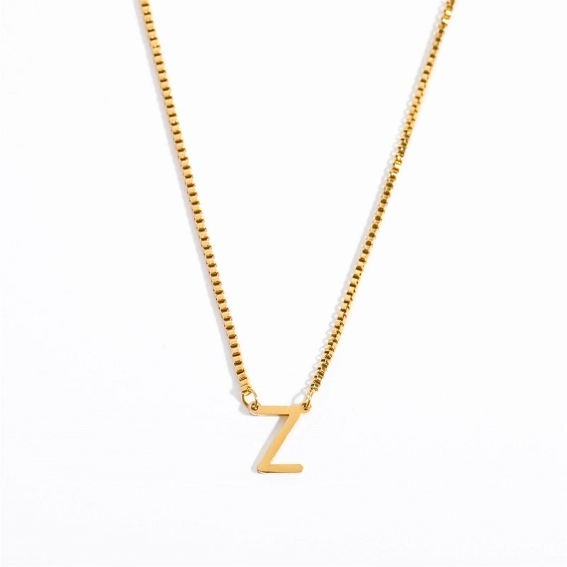201 Stainless Steel 304 Stainless Steel Gold Plated Minimalist Letter Pendant Necklace