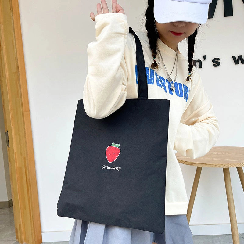 Women's Large Canvas Solid Color Vintage Style Classic Style Square Zipper Shoulder Bag