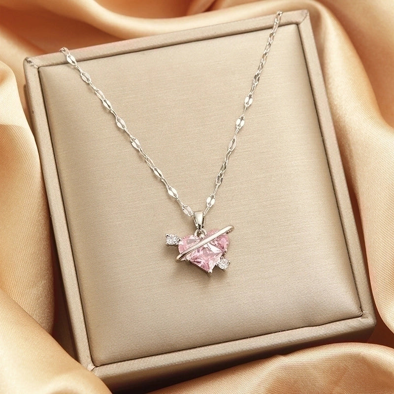 Titanium Steel Vintage Style Tassel Plating Doll Constellation Crown Pendant Necklace