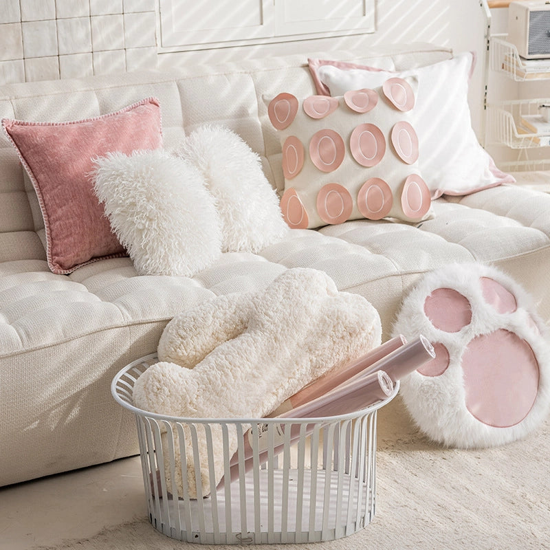 Elegant  Minimalist Solid Color PP Cotton Polyester Throw Pillow
