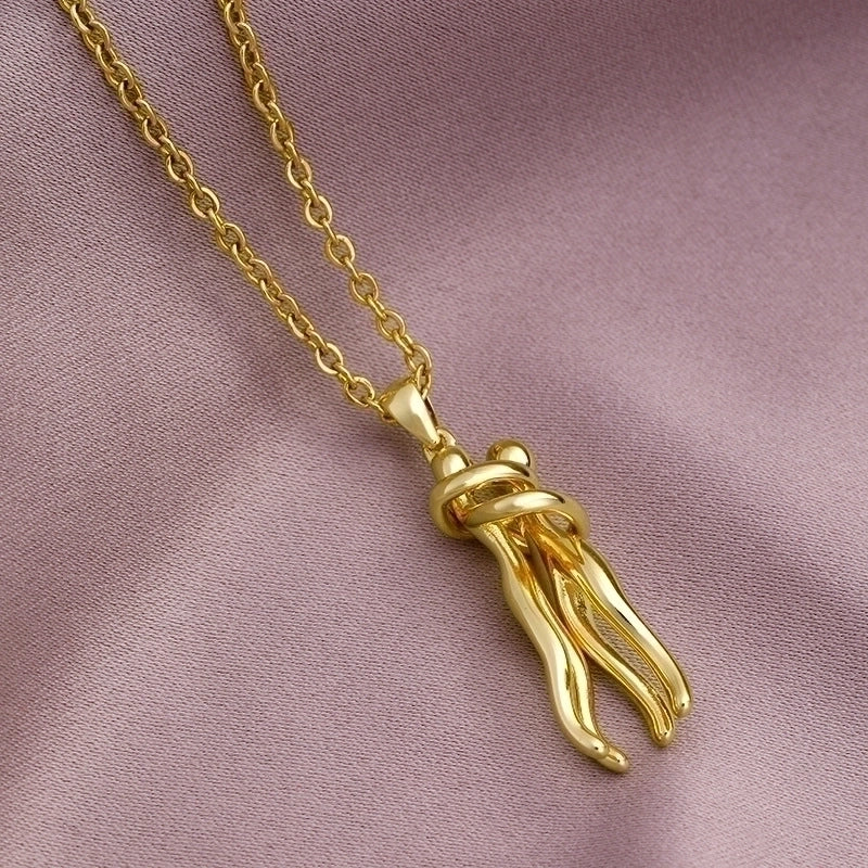 Fashion Geometric 304 Stainless Steel Copper 18K Gold Plated No Inlaid Necklace