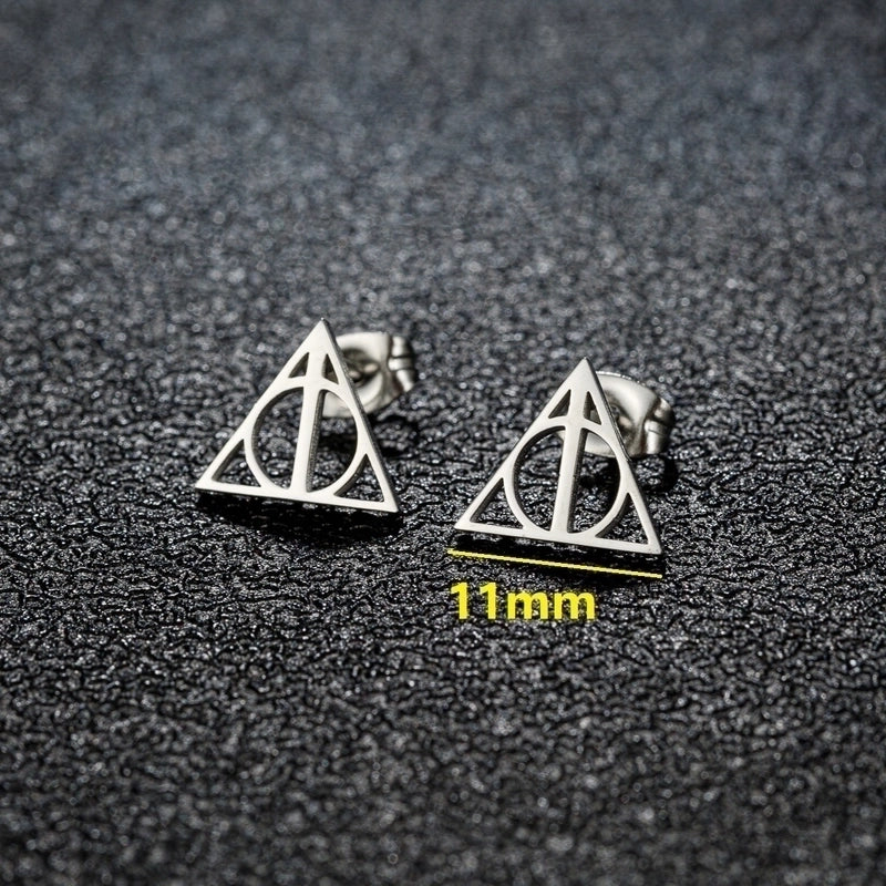1 Pair Minimalist Classic Style Geometric Polishing Plating 304 Stainless Steel 18K Gold Plated Ear Studs
