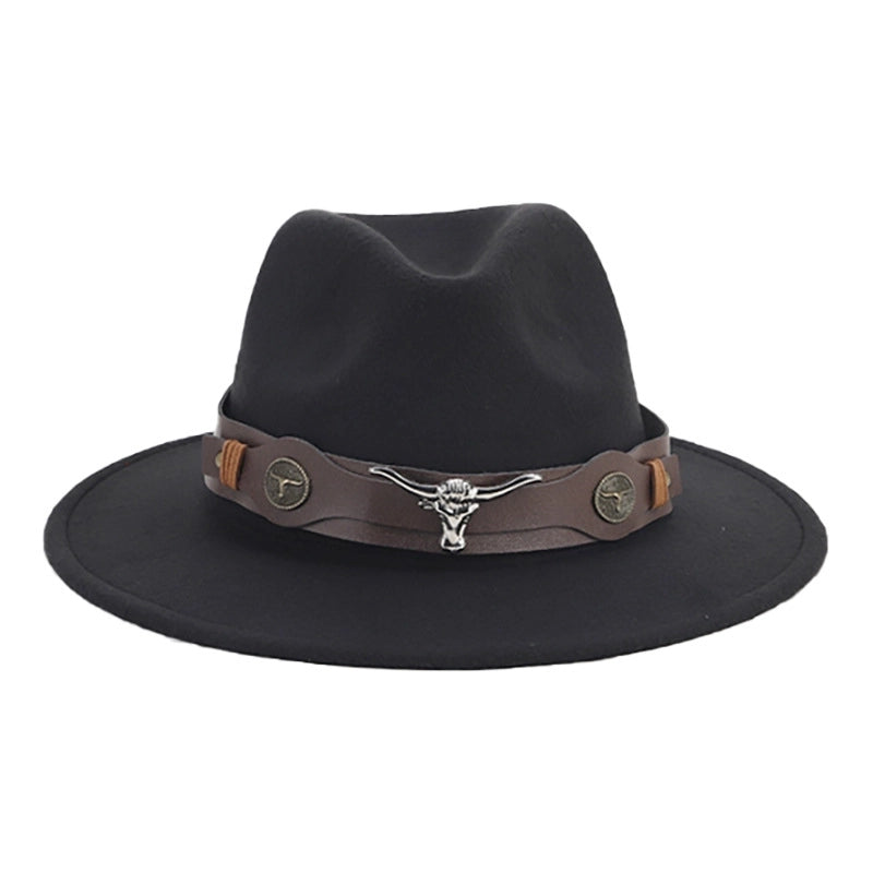 New Black Hat Panama Hat Western Denim Jazz Hat Vintage Felt Hat