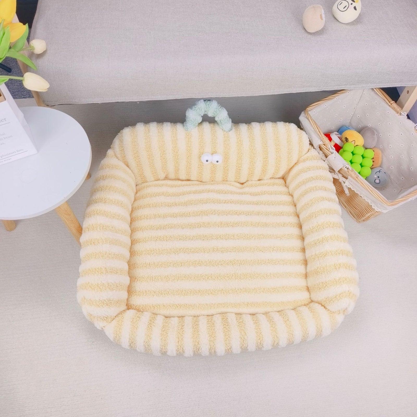 Cartoon Striped Pet Sofa Bed for All Seasons