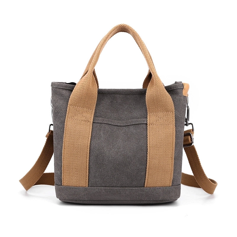 Women's Medium All Seasons Canvas Vintage Style Handbag Tote Bag
