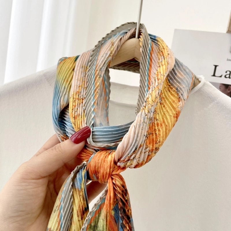 Women's Ig Style Color Block Polyester Silk Scarf