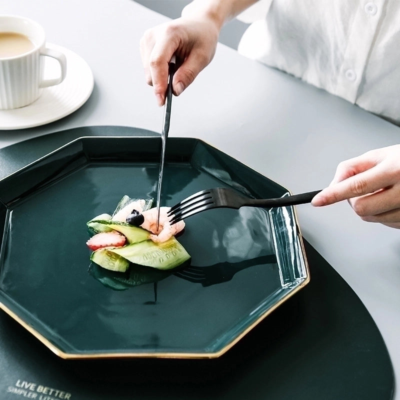 Casual Solid Color Stainless Steel Tableware