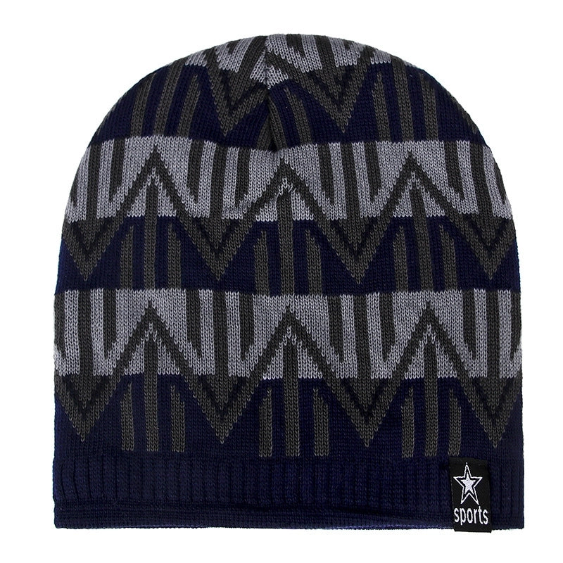Men's Basic Retro Waves Eaveless Wool Cap