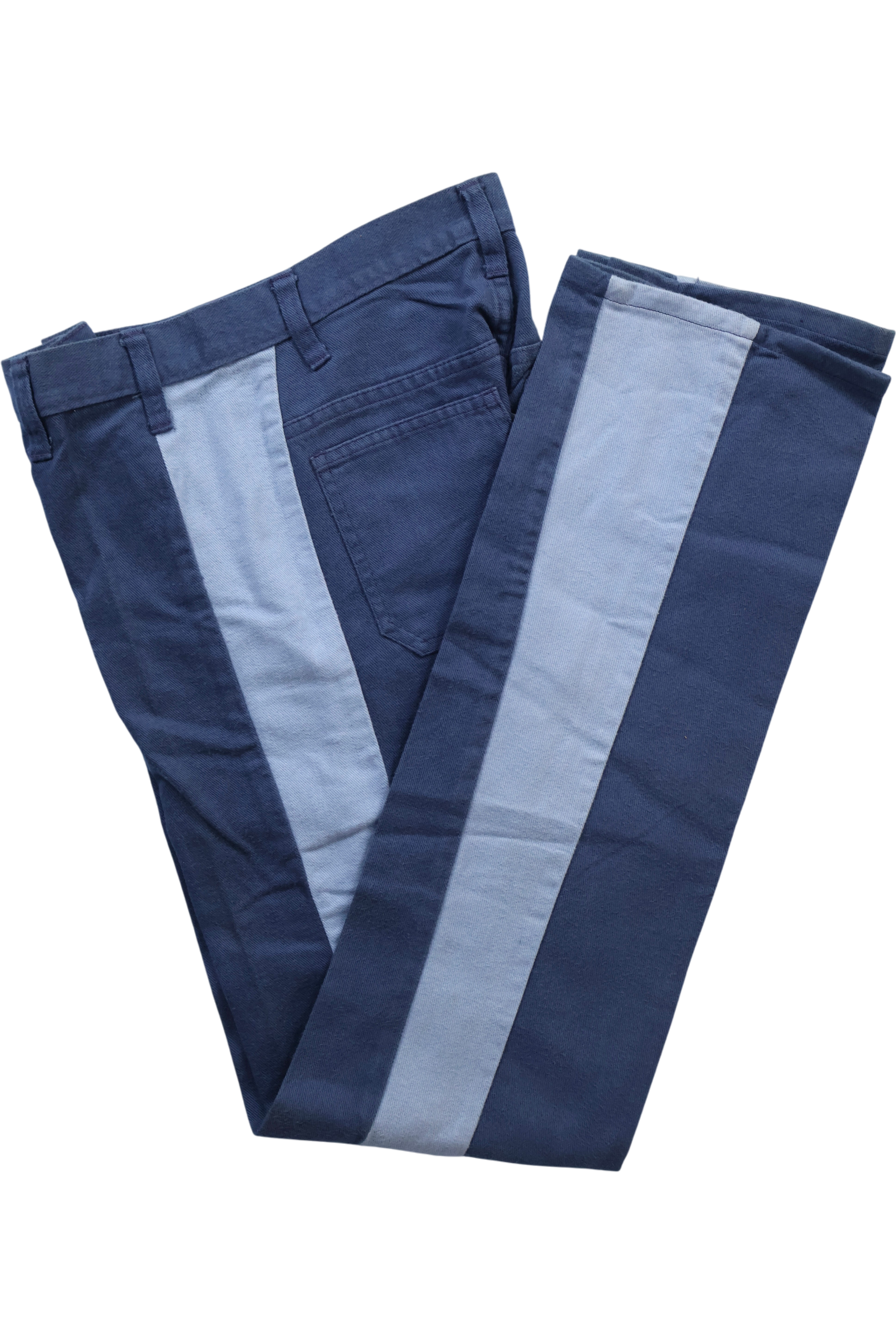 1980s Striped Denim Jeans