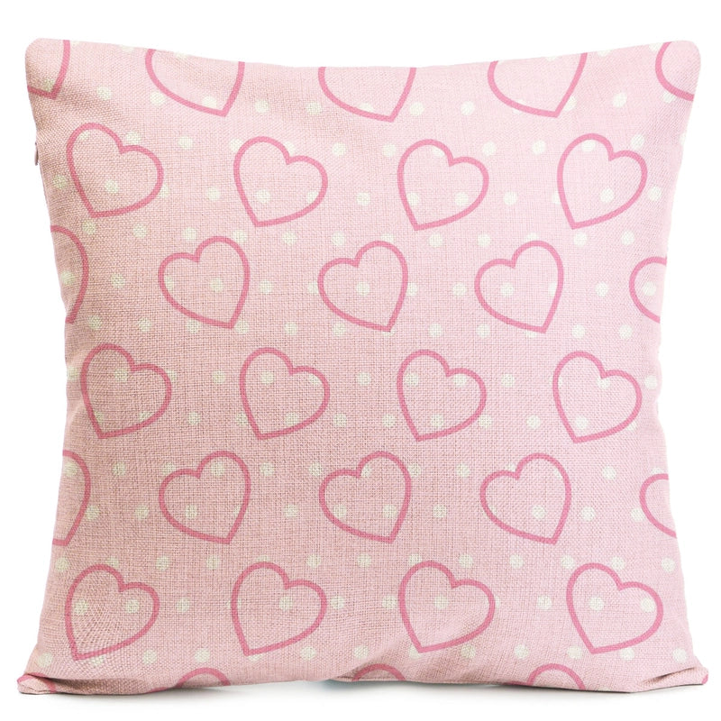 Valentine'S Day Elegant Lady Minimalist Heart Shape Linen Pillow Cases Couch & Sofa Decor