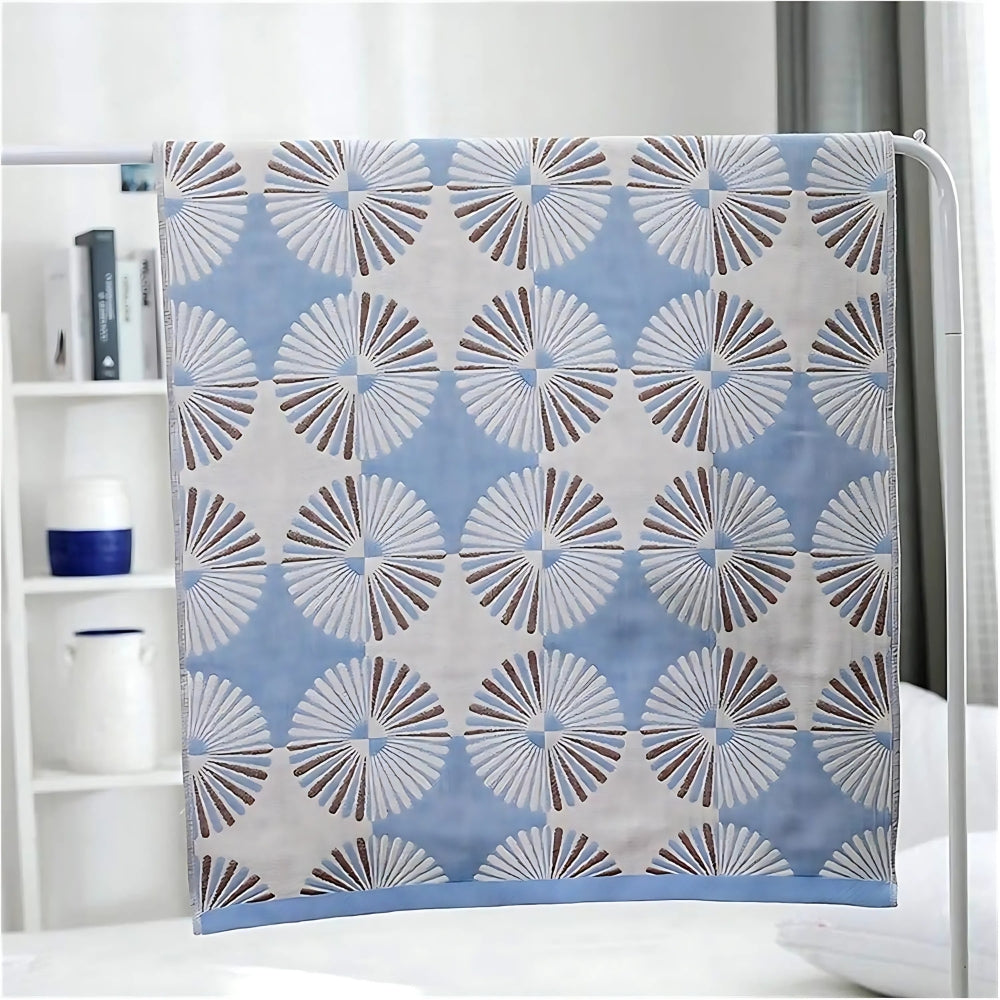 Dahlia Blossom Cotton Bath Towel