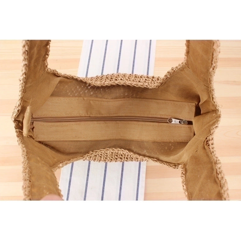 Women's Large Spring&summer Straw Vacation Straw Bag