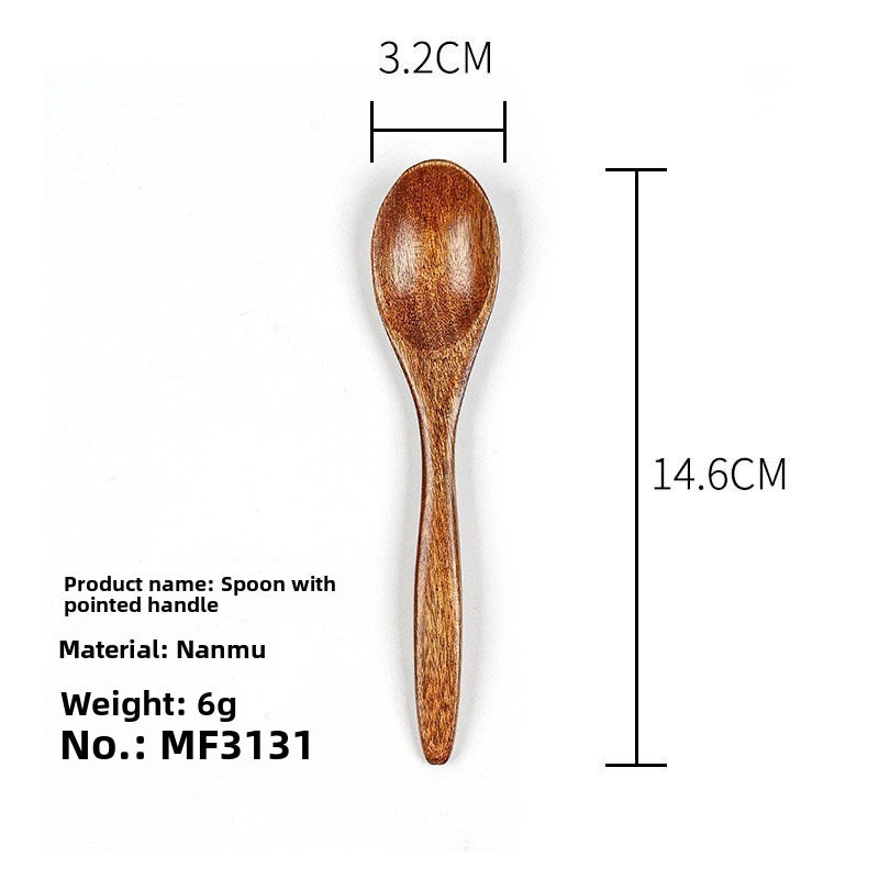 Phoebe Rice Spoon Long Pointed Handle Small Wooden Spoon Long Handle Salad Honey Spoon Wooden Spoon Small Spoon