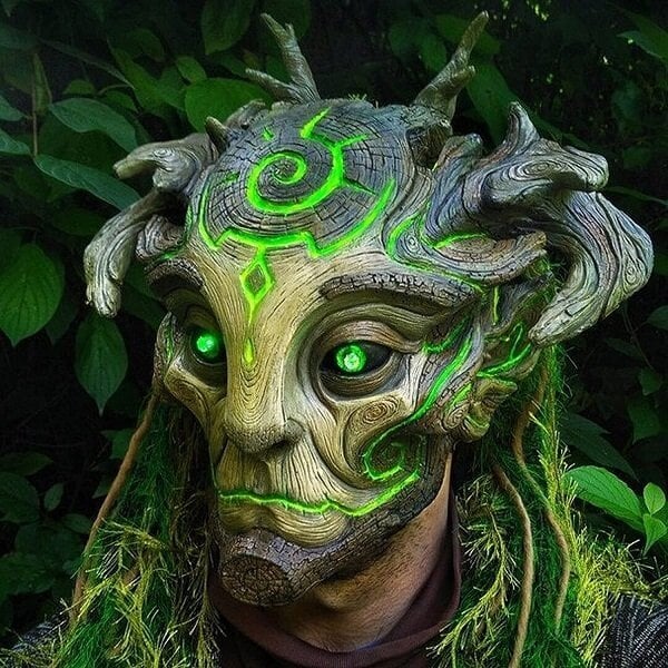 100% Handmade🎁Green Man Forest Spirit Mask