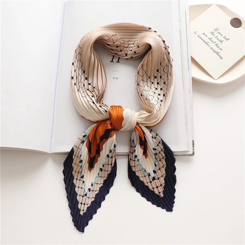 Women's Elegant Basic Classic Style Color Block Polyester Silk Scarf