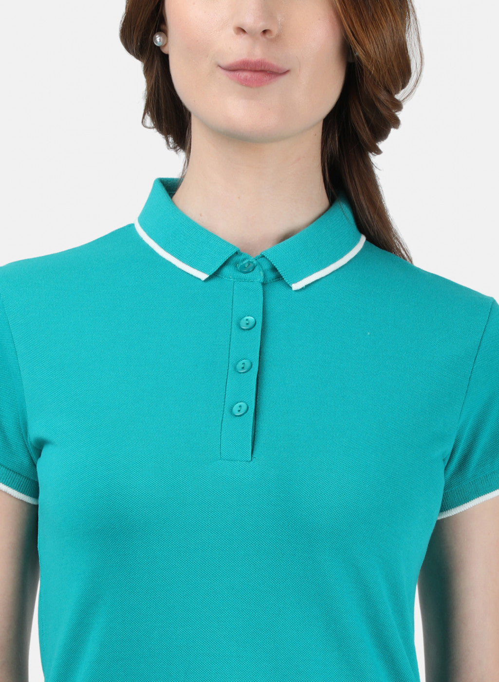 Womens Blue Plain T-Shirt