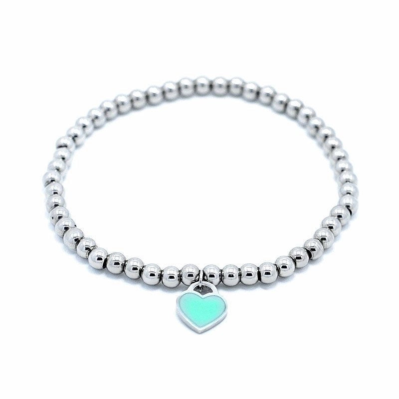 2 Pieces Basic Modern Style Heart Shape Stainless Steel Plating 18k Gold Plated Bracelets