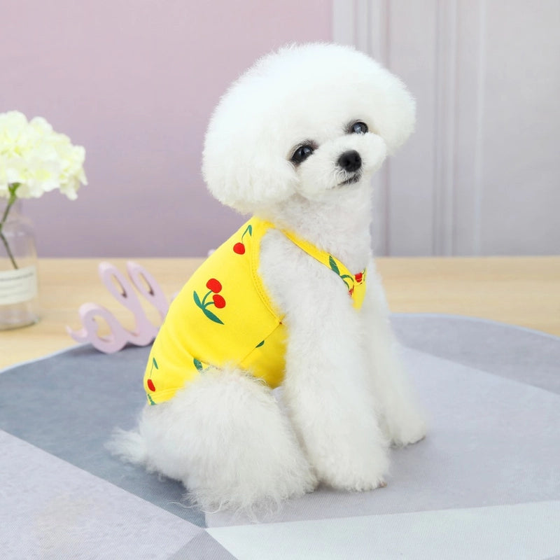 Casual Cotton Cherry Pet Clothing