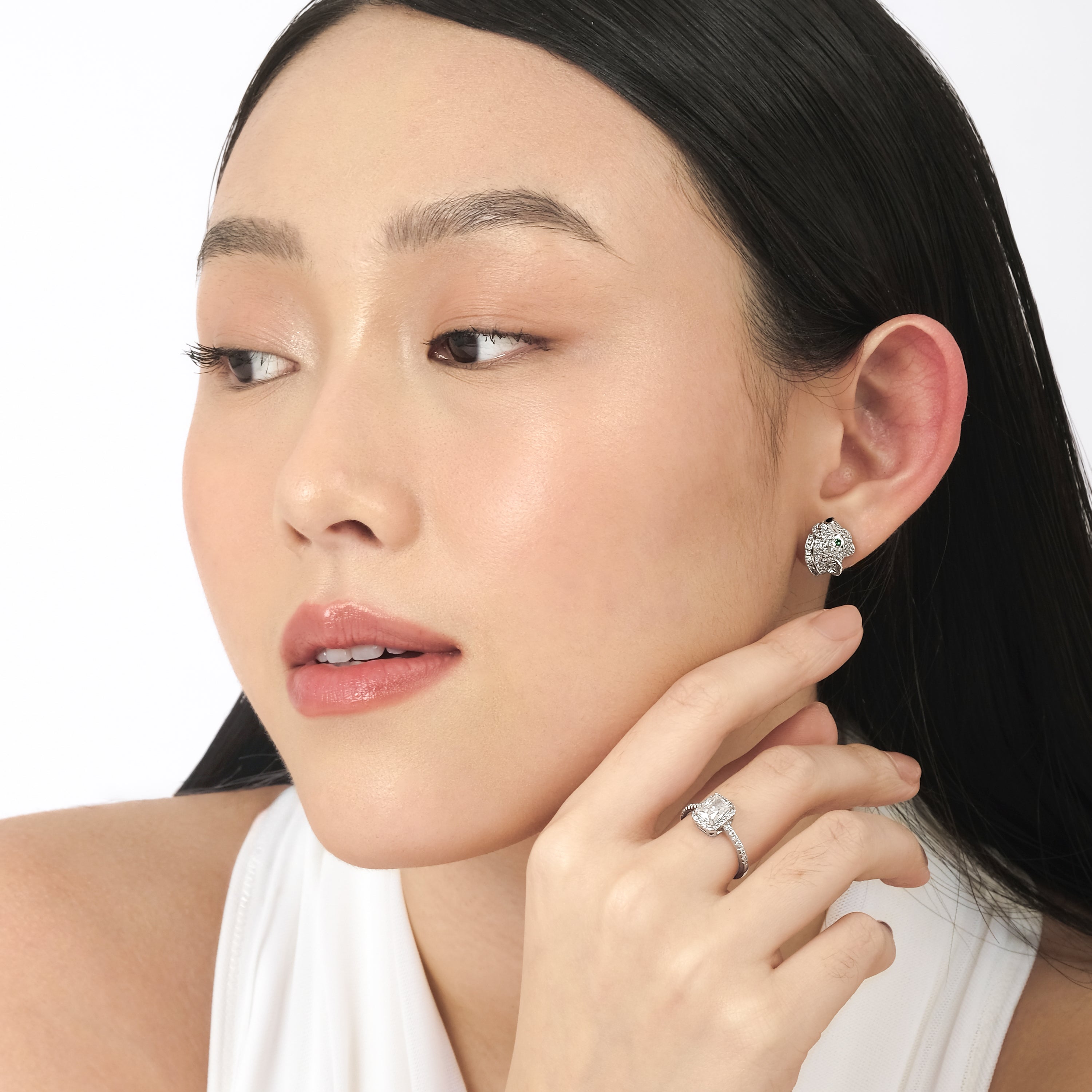 Thera CZ Studs (Silver Brass)