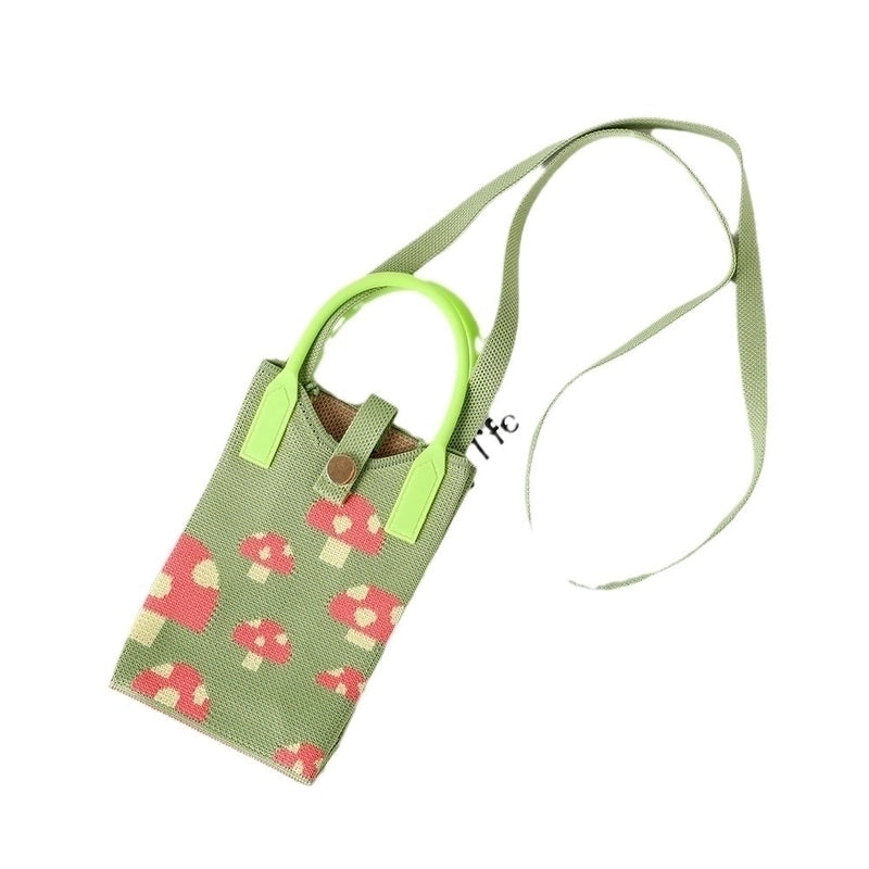 Women's Small Cotton Geometric Cute Square Open Square Bag