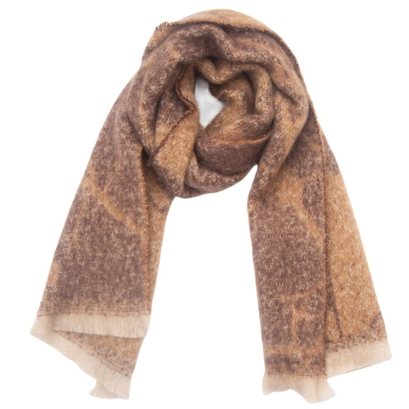 Unisex Casual Minimalist Color Block Polyester Scarf