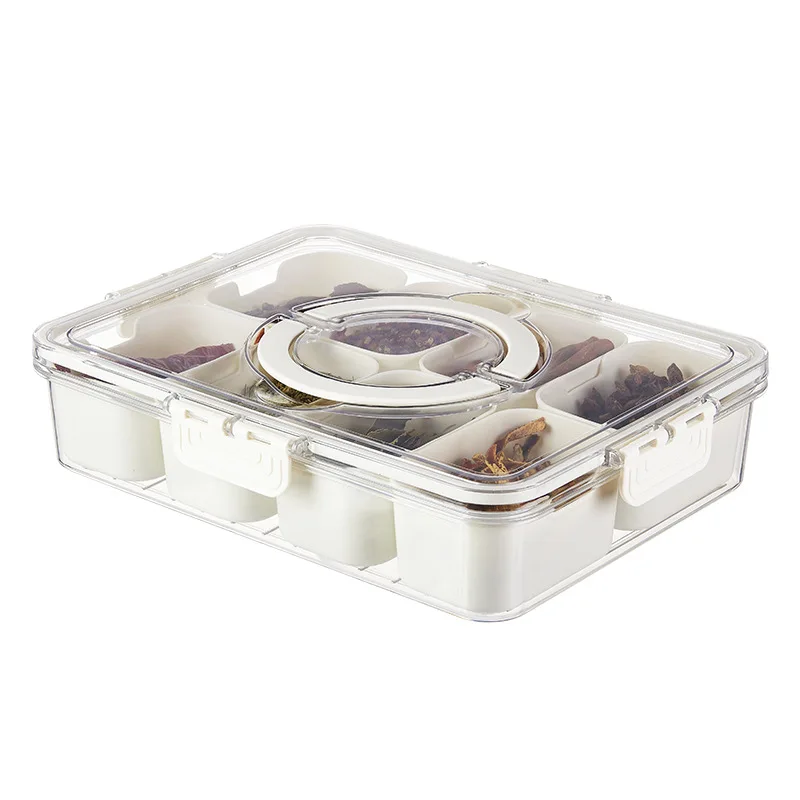 Food Grade Household Kitchen Sealed Snackle Storage Box Ingredients Frozen Preservation Box Divided Format Seasoning Storage Box