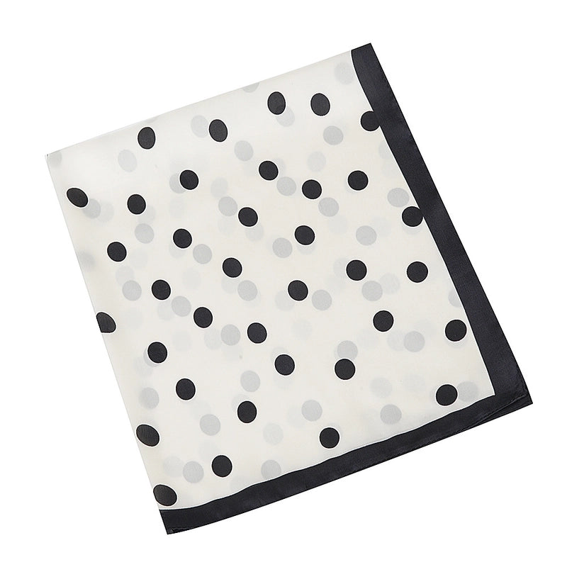 Women's Streetwear Polka Dots Satin Printing Silk Scarf