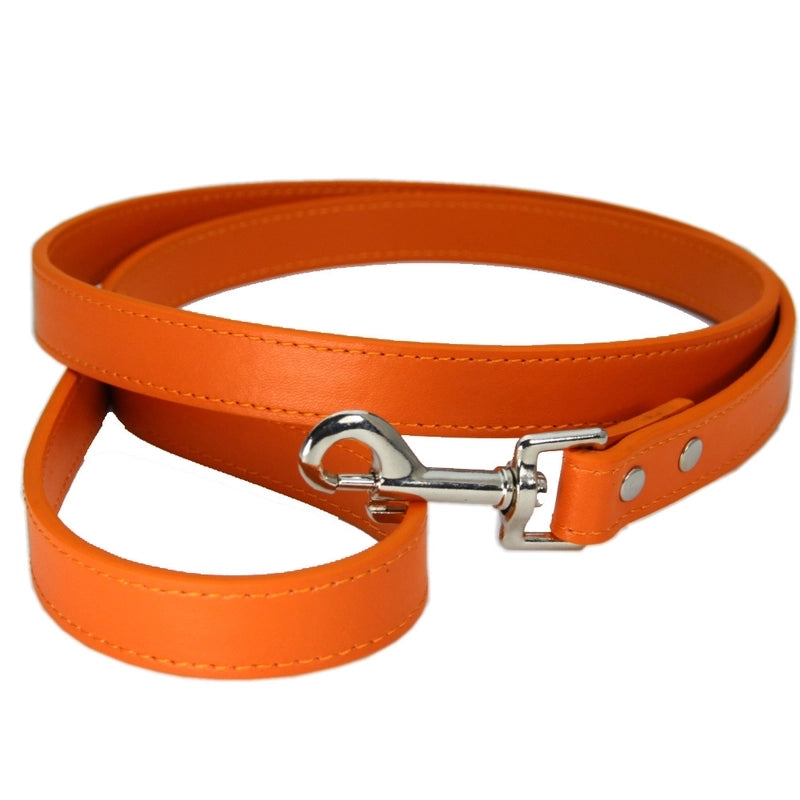 Simple Solid Color Pet Dog Cat Anti-lost Pu Leather Hand Holding Rope
