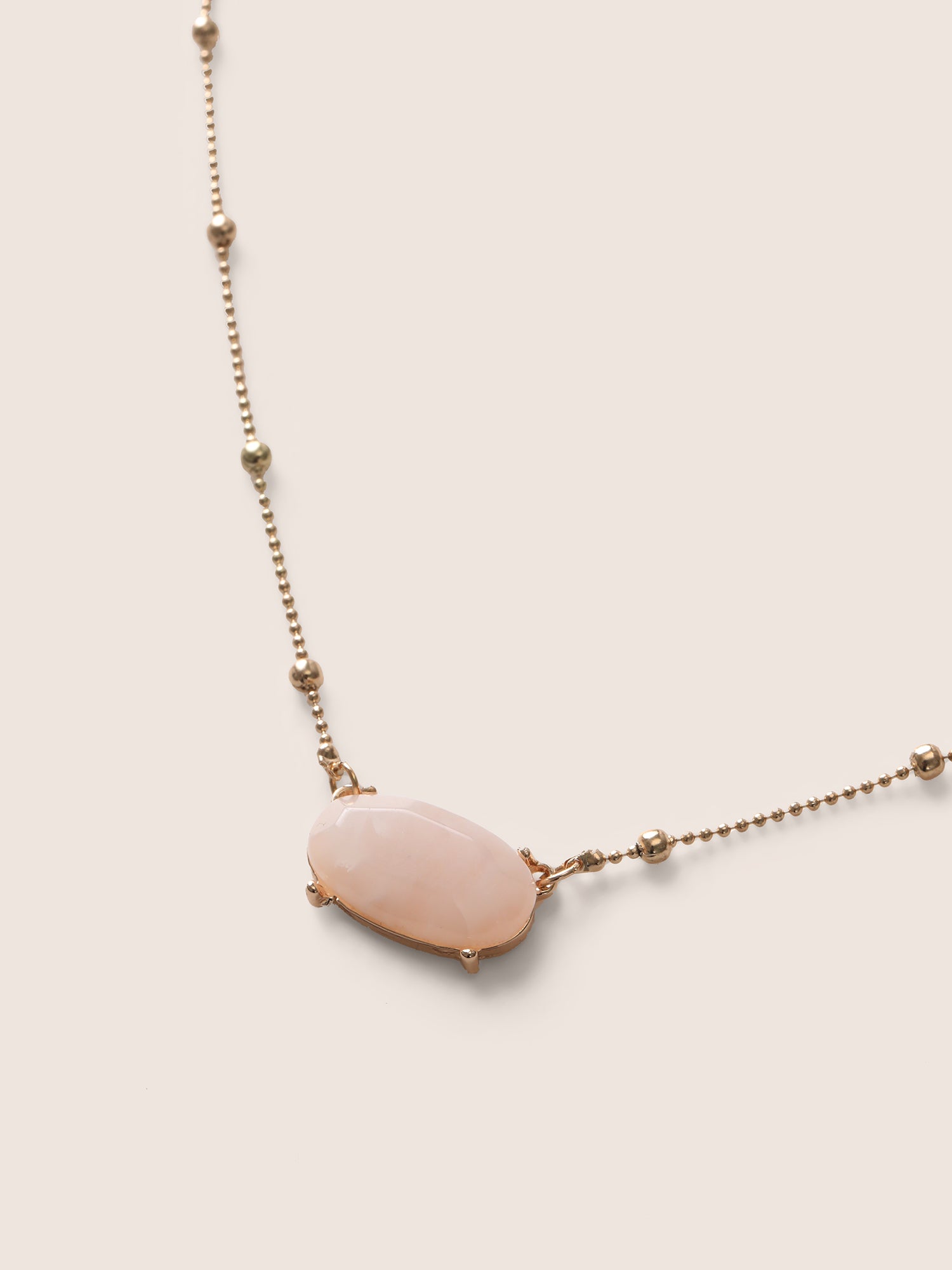 Natural Stone Rectangle Shaped Simple Necklace