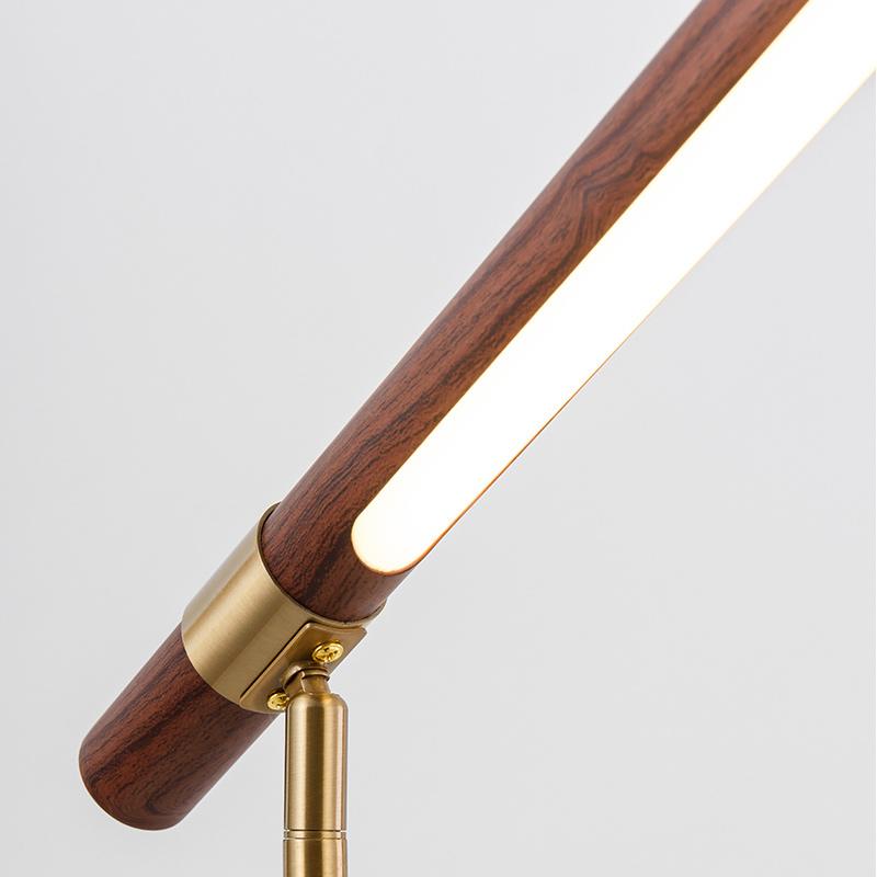 Halden | Wooden Finish Modern Floor Lamp