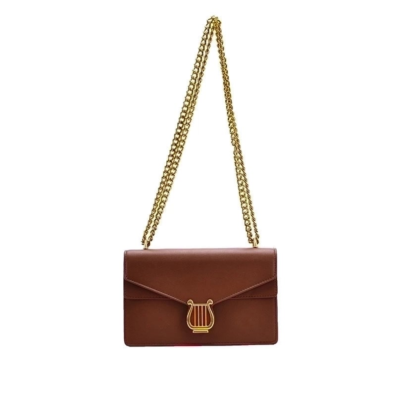 Women's Medium Pu Leather Musical Instrument Elegant Flip Cover Square Bag