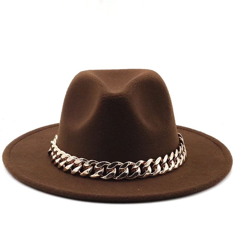 Accessories Woolen Big Brim Fashion Jazz Top Hats