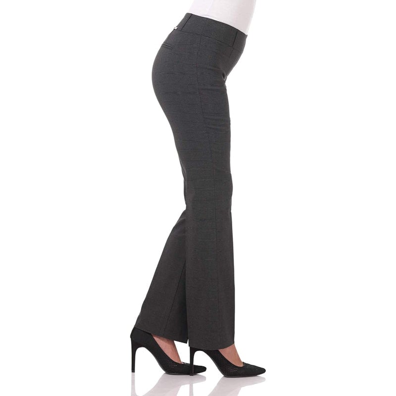 Women's Solid Ease In To Comfort Fit Barely Bootcut Stretch Pants