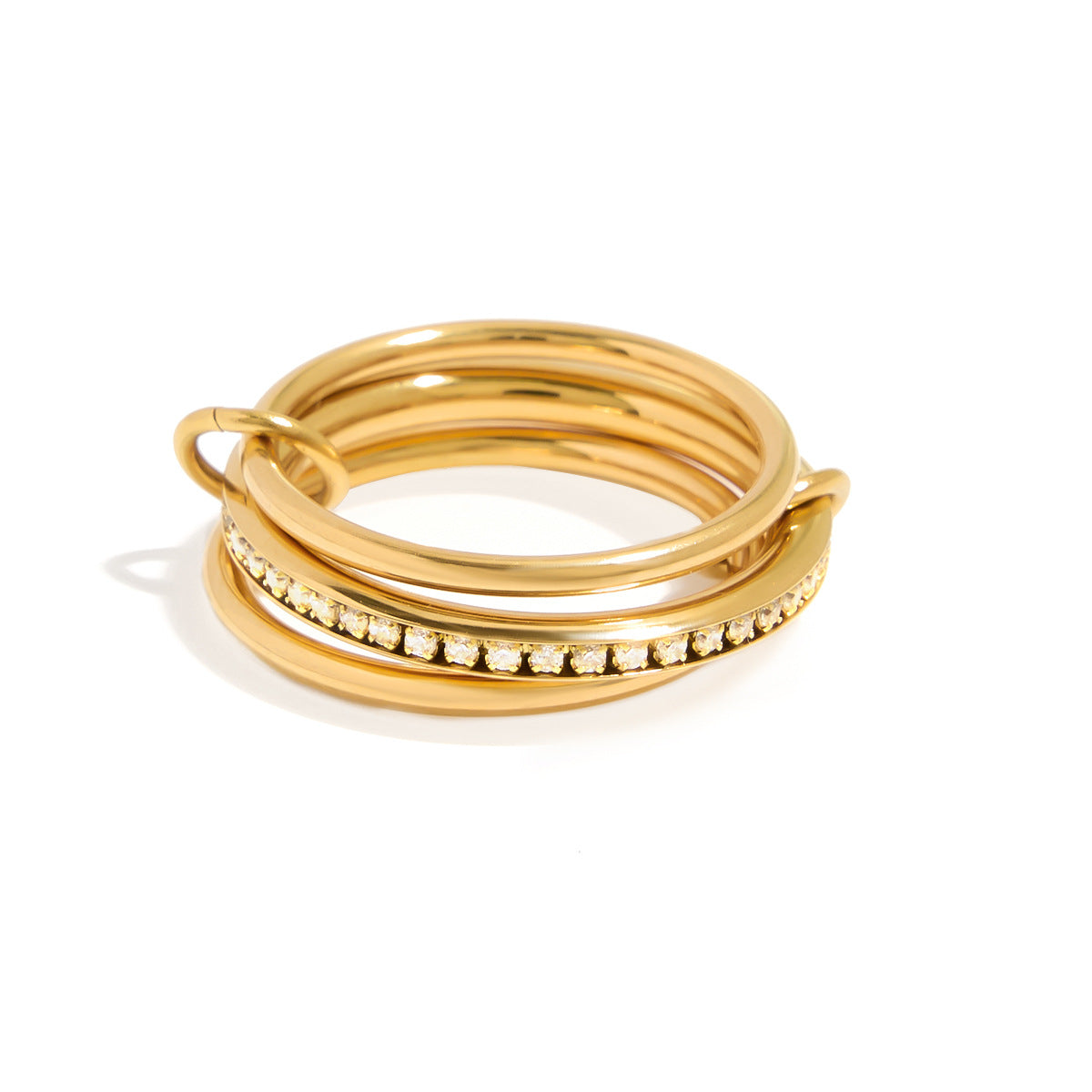 Titanium Steel Ring Multi-Layer Stacking Ring Stainless Steel Niche Jewelry Ring
